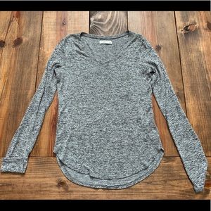 Light Gray Abercrombie & Fitch Long-sleeve Shirt